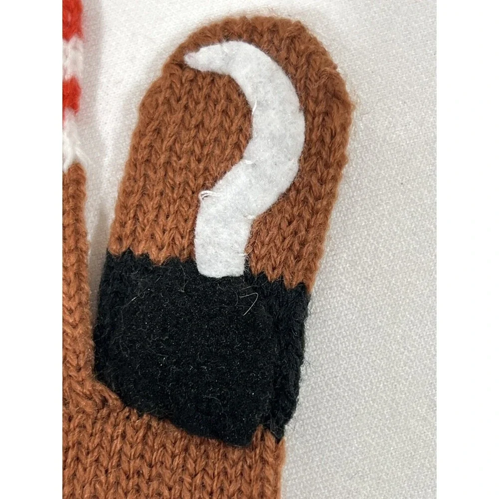 Kidorable‎ Kids Pirate Knit Gloves Blue Brown Skull Finger Puppets Handmade Soft